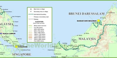 મલેશિયા ભૂગોળ નકશો