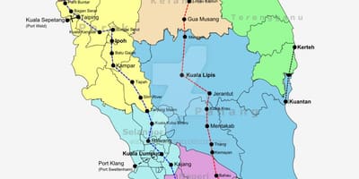 ટ્રેન નકશો મલેશિયા